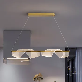 Schuller Valencia Závěsné světlo Velas LED, dlouhé, zlatá barva, kov, plast - Stříška - délka 50 cm, šířka 6 cm, výška 4 cm zlatá, bílá LED 21 W celkem - Doprava zdarma