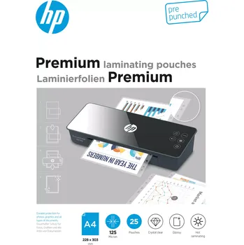 Laminovací fólie Laminovací fólie HP Premium A4 proděrované 125 Micron, 25 ks
