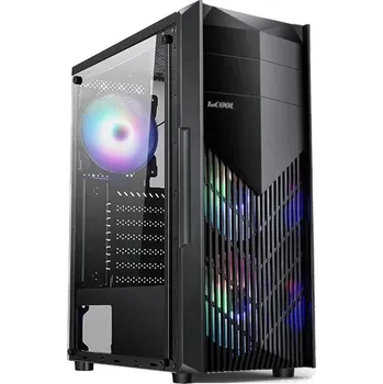 PC skříň 1stCOOL skříň MONSTER EVO, Mid Tower, AU, USB 3.0, 2x 120mm, černá