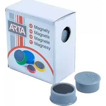 Magnety ARTA průměr 16mm, šedé (10ks v balení)