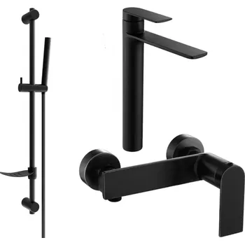 Vodovodní baterie Mexen Zero DF70 sprchová sada, černá - 71114DF70-70 Bateriové soupravy