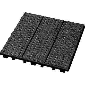 Venkovní dlažba Rettenmeier WPC dlaždice zacvakávací, šedá, 30 × 30 cm, 4 ks 3940005200300