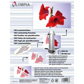 Laminovací fólie Olympia Laminovací fólie A6 80 mic. 100 ks