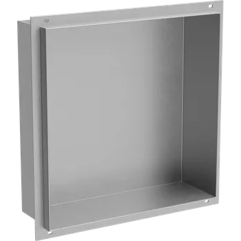 Koupelnový nábytek Mexen X-Wall-NR polička bez límce 30 x 30 cm, inox - 1911303010 Koupelnové police