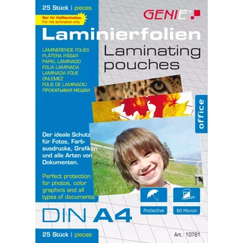 Laminovací fólie Genie Laminovací fólie A4 80 mic. 25 ks