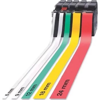 Kotouček do pokladny a tiskárny štítků BROTHER TZE145 - kazeta TZ šířky 18mm, laminovaná TZE-145, průsvitná/bílé písmo