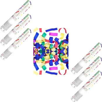 Zábavní pyrotechnika Konfety 20cm BAREVNÝ papír - mix barev - 6 ks