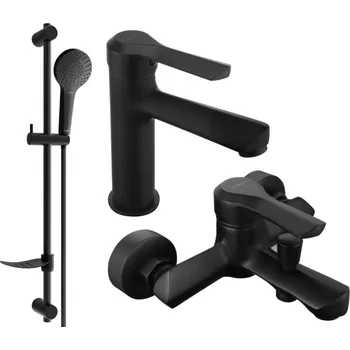 Vodovodní baterie Mexen Sabre DF05 vanová sada, černá - 72103DF05-70 Bateriové soupravy