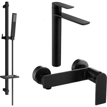 Vodovodní baterie Mexen Zero DQ02 sprchová sada, černá - 71114DQ02-70 Bateriové soupravy