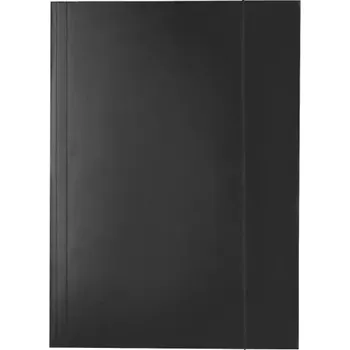 Archivační box Lesklé kartonové desky se 3 chlopněmi a svislou gumičkou A4, černé