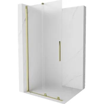 Mexen Velar posuvná sprchová stěna Walk-in 70 x 200 cm, mat 8 mm, zlatá - 871-070-000-33-50 Sprchové stěny
