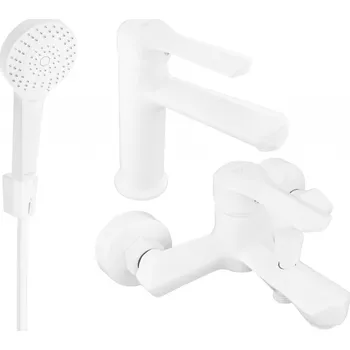 Vodovodní baterie Mexen Sabre R05 vanová sada, bílá - 72103R05-20 Bateriové soupravy