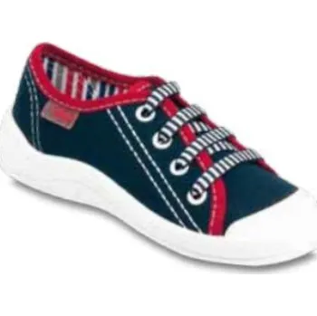 Chlapecké tenisky BEFADO 244X003 25 - dět.tenisky šněr.tm.modré,červený lem Velikost: 28