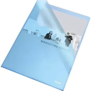 Kancelářské potřeby Desky L Esselte Standard A4, modrá, 115 mic, balení 25 ks