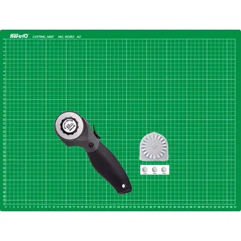 Řezačka papíru Sada KW-triO řezací podložka A2 + řezací kolečko + náhradní břity rovné - výhodná cena