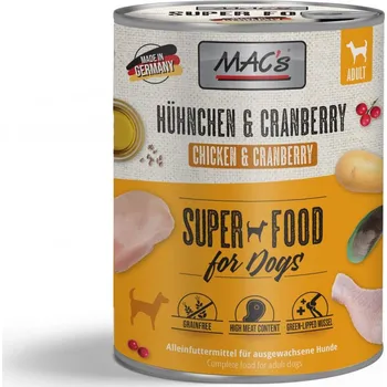 Krmivo pro psa KONZ. MACS DOG KUŘE A BRUSINKA - 400 g