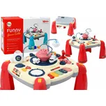 LeanToys Interaktivní vzdělávací stůl Dětský panel Piano Space Červený