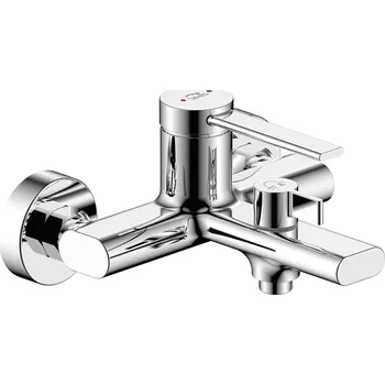 Vodovodní baterie Laveo Pinar - nástěnná vanová baterie bez sprchové soupravy Chrome