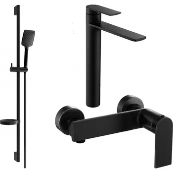 Vodovodní baterie Mexen Zero DS62 sprchová sada, černá - 71114DS62-70 Bateriové soupravy