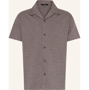 Pánská košile Reiss Pánská Košile Resort Drakes Relaxed Fit, hnědá / černá, 40