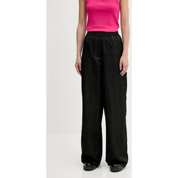 Dámské kalhoty Kalhoty HUGO dámské, černá barva, široké, high waist, 50536962 99X, vel. 40