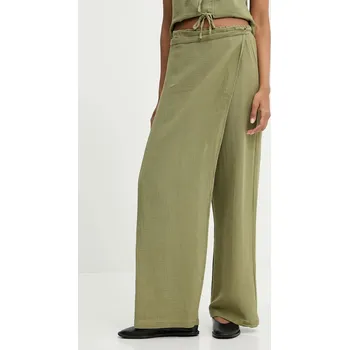 Dámské kalhoty Bavlněné kalhoty Answear.LAB P28.3498.tos zelená 91X, vel. S