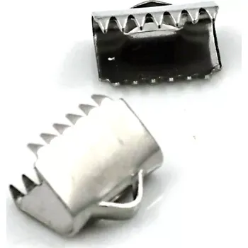 Materiál na výrobu šperku Koncovky na stuhu 10,5mm z nerezové oceli - 2 ks