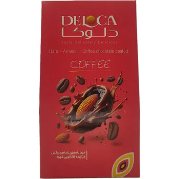 Cukrovinka Deloca Deloca-Datle v čokoládě s kávou plněné mandlí 250 g