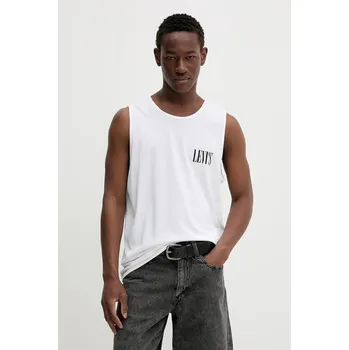 Pánské tričko Bavlněné tričko Levi's GRAPHIC ROWER TANK bílá barva, A7642 00X, vel. M