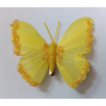 Dekorační motýl, velký - 827 - žlutý