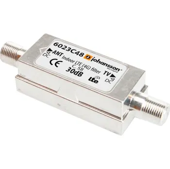 Anténní zesilovač Anténní filtr Johansson 6023C48, filtr 5G, dolní propust DC až 694 MHz