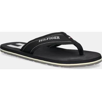 Pánské žabky Žabky Tommy Hilfiger TH H PADDED BEACH SANDAL pánské, černá barva, FM0FM05536 99X, EUR 42