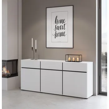 Komoda Komoda Cross 180 cm - bílá / černá