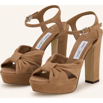 Dámská obuv Jimmy Choo Dámské Sandály Na Platformě Heloise 120, hnědá, 41