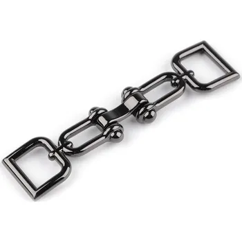 Ozdobné zapínání, průvlek 15 mm, barva 2 nikl černý