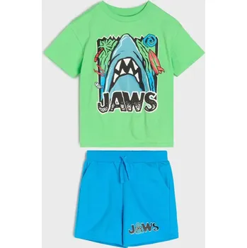 Chlapecké oblečení Sinsay - Žerzejová souprava Jaws - modrá - 150EJ-56X - 150EJ-56X-98