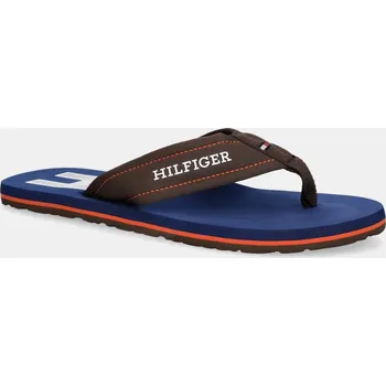 Pánské žabky Žabky Tommy Hilfiger TH H PADDED BEACH SANDAL pánské, hnědá barva, FM0FM05536 88X, EUR 44