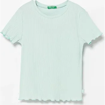 Dětská móda Dětské tričko United Colors of Benetton 3F1AC10N4.G.Seasonal tyrkysová 60X, vel. 168