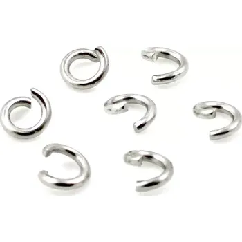 Materiál na výrobu šperku Spojovací kroužky 5/1 chirurgická ocel - 50 ks