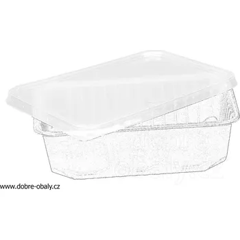 Víčko průhledné pro vaničky hranaté PP typ 775 - Víčko průhledné