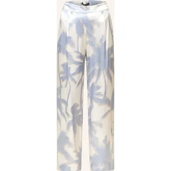 Oui Dámské Marlene Kalhoty Ze Saténu, bílá / tmavě modrá /...