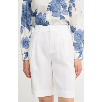 Pánské kraťasy Lněné kraťasy OUI 92922 bílá 00X, vel. 34