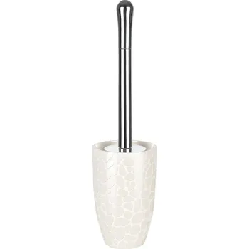 WC štětka SPIRELLA Spirella WC štětka DARWIN PEBBLE, s keramickou nádobou, bílá, 10.14659