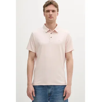Bavlněné polo tričko Calvin Klein LV04LB276G béžová 02X, vel. S