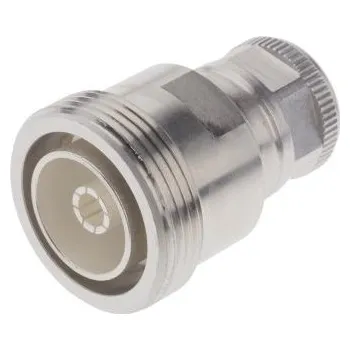 Adaptér RF, orientace těla: přímý, 50Ω Samec Typ N na zásuvku 7/16, 0 → 7.5GHz, obklad těla: Bronz přes stříbro