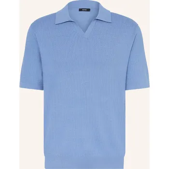 Pánská košile Reiss Pánská Úpletová Polokošile Tyne Relaxed Fit, modrá, M