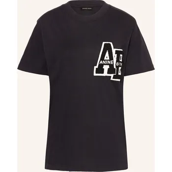 Dámské tričko Anine Bing Dámské Tričko Lettermann, černá / bílá, 34