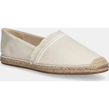 Dámská obuv Espadrilky Tommy Hilfiger FRINGE CANVAS CLOSED ESPADRILLE FW0FW08881 béžová 01X, EUR 39
