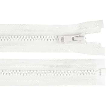 Zip Kostěný zip YKK No 3 délka 60 cm, malé, 501 bílá