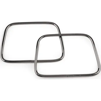 Kovová ucha na tašky 8x11 cm, barva 2 nikl černý